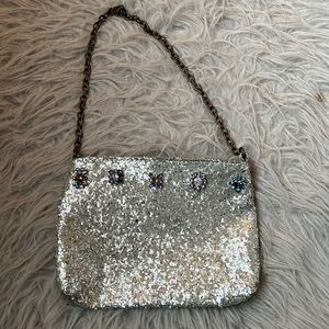 Glitter, crew cuts purse